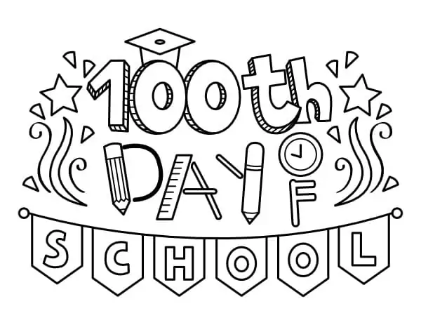 Ausmalbilder zum 100. Schultag 3