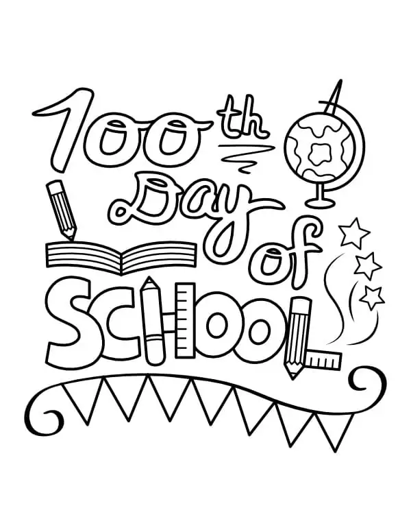 Ausmalbilder zum 100. Schultag 7