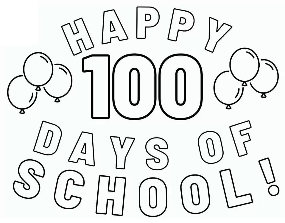 Ausmalbilder zum 100. Schultag 9