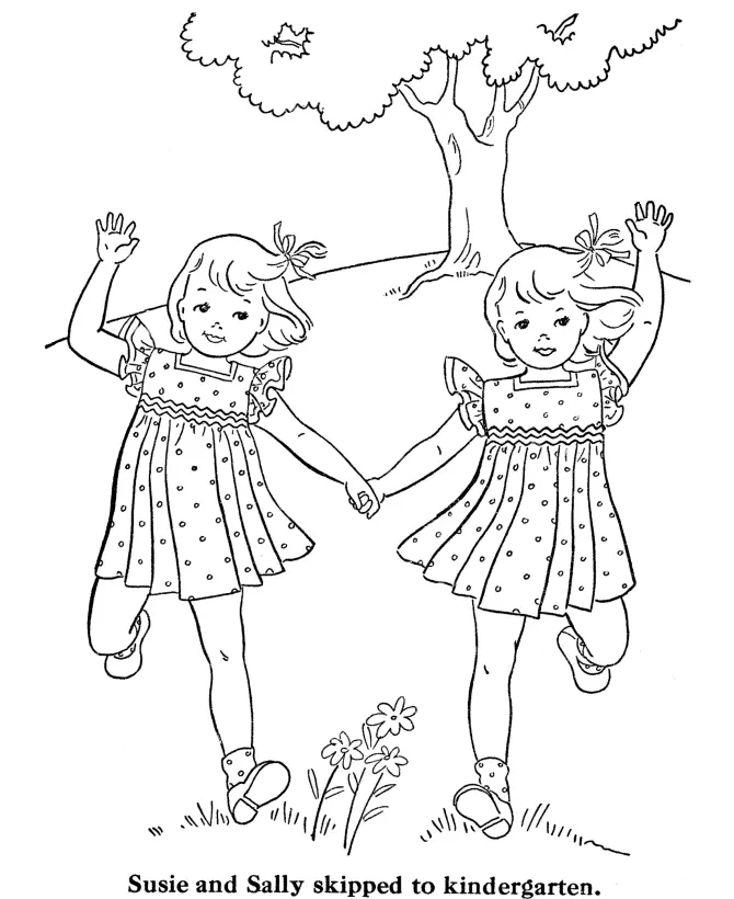 2 Girls Coloring Pages 2