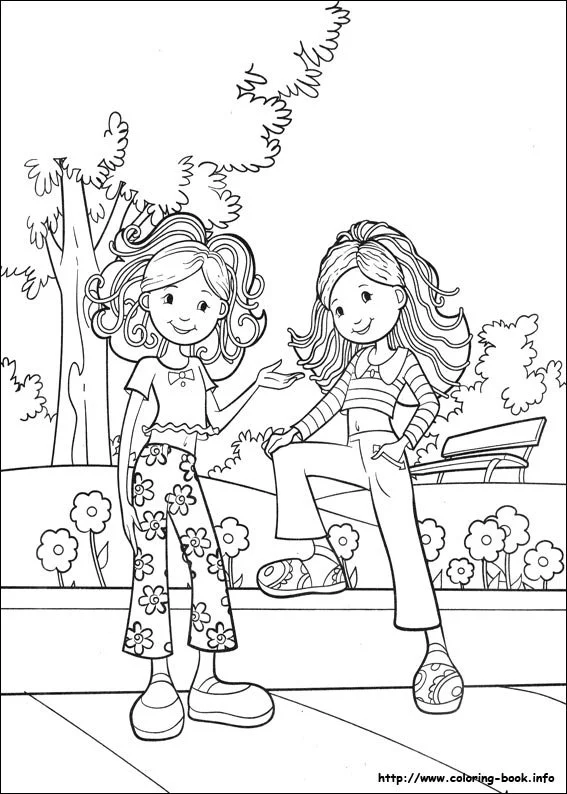 2 Girls Coloring Pages 4