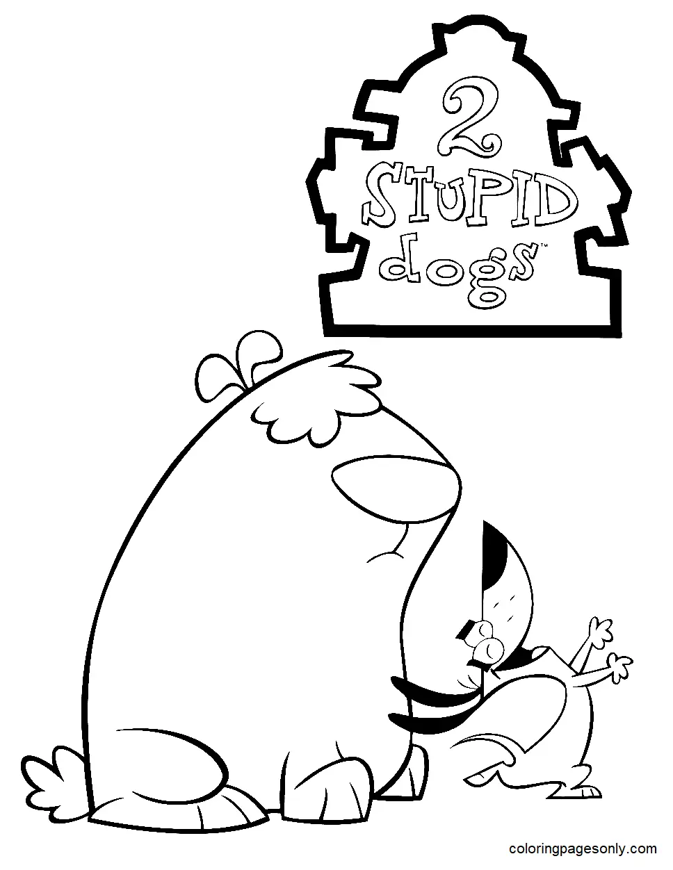 2 Stupid Dogs Coloring Pages 12