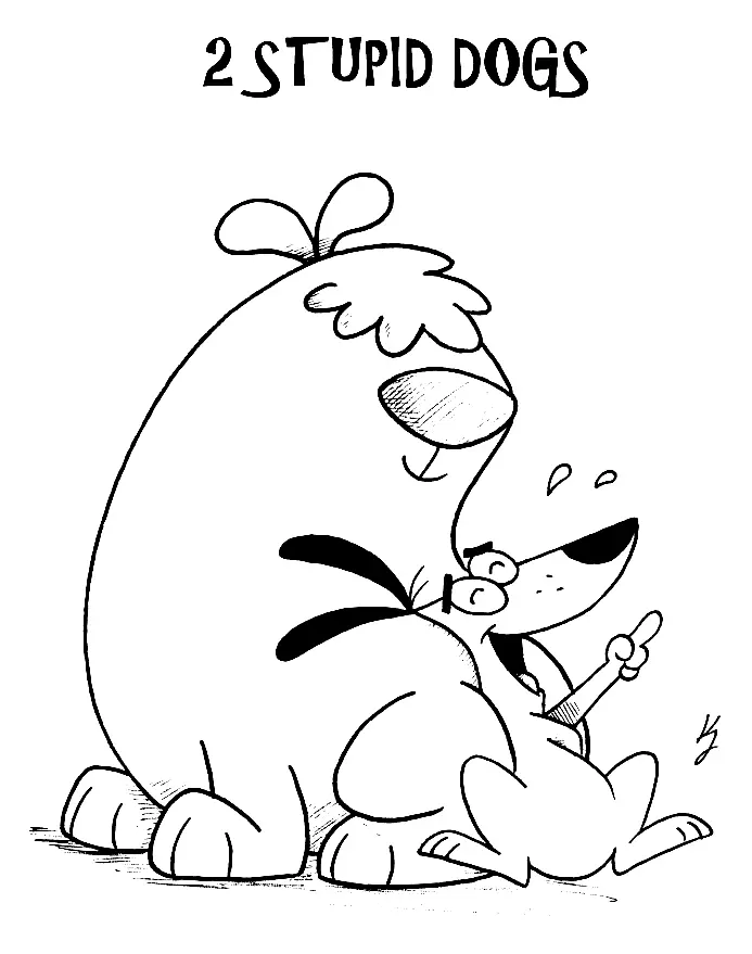 2 Stupid Dogs Coloring Pages 3