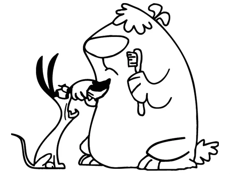 2 Stupid Dogs Coloring Pages 7