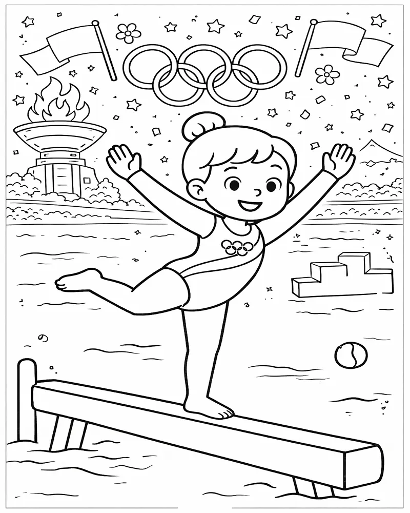 Jogos Olimpicos de Inverno de 2026 Paginas para Colorir 9