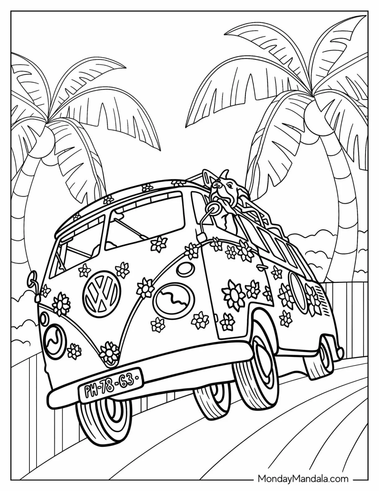 Anos 60 Para Colorir 4