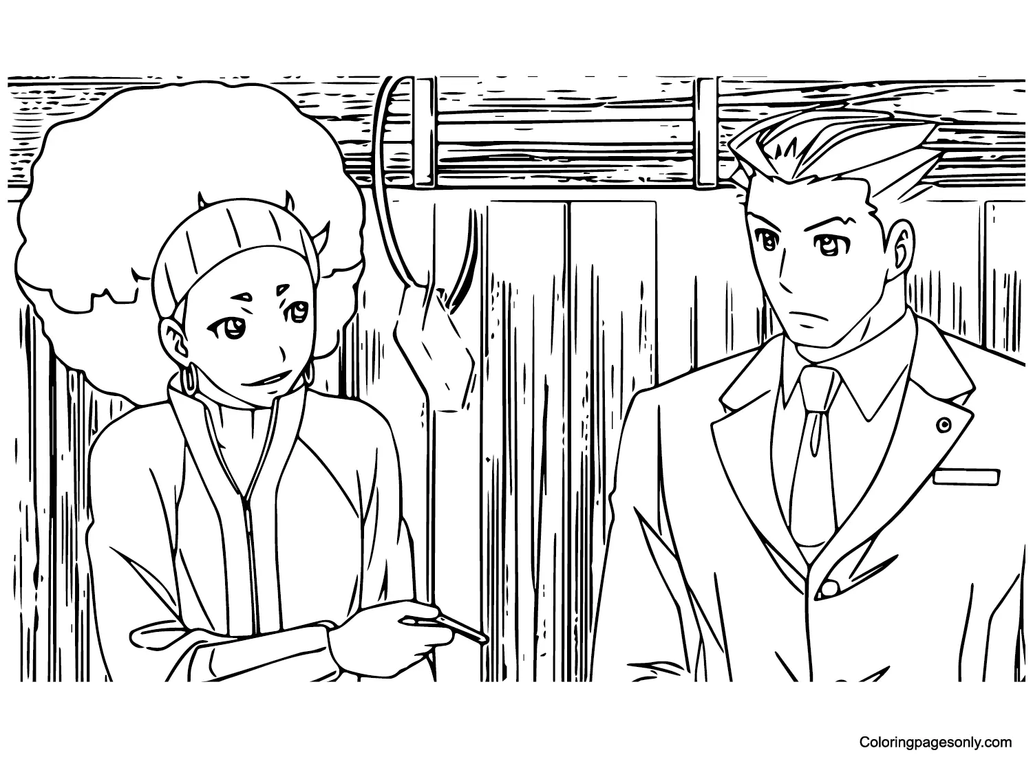 Ace Attorney Coloring Pages 15