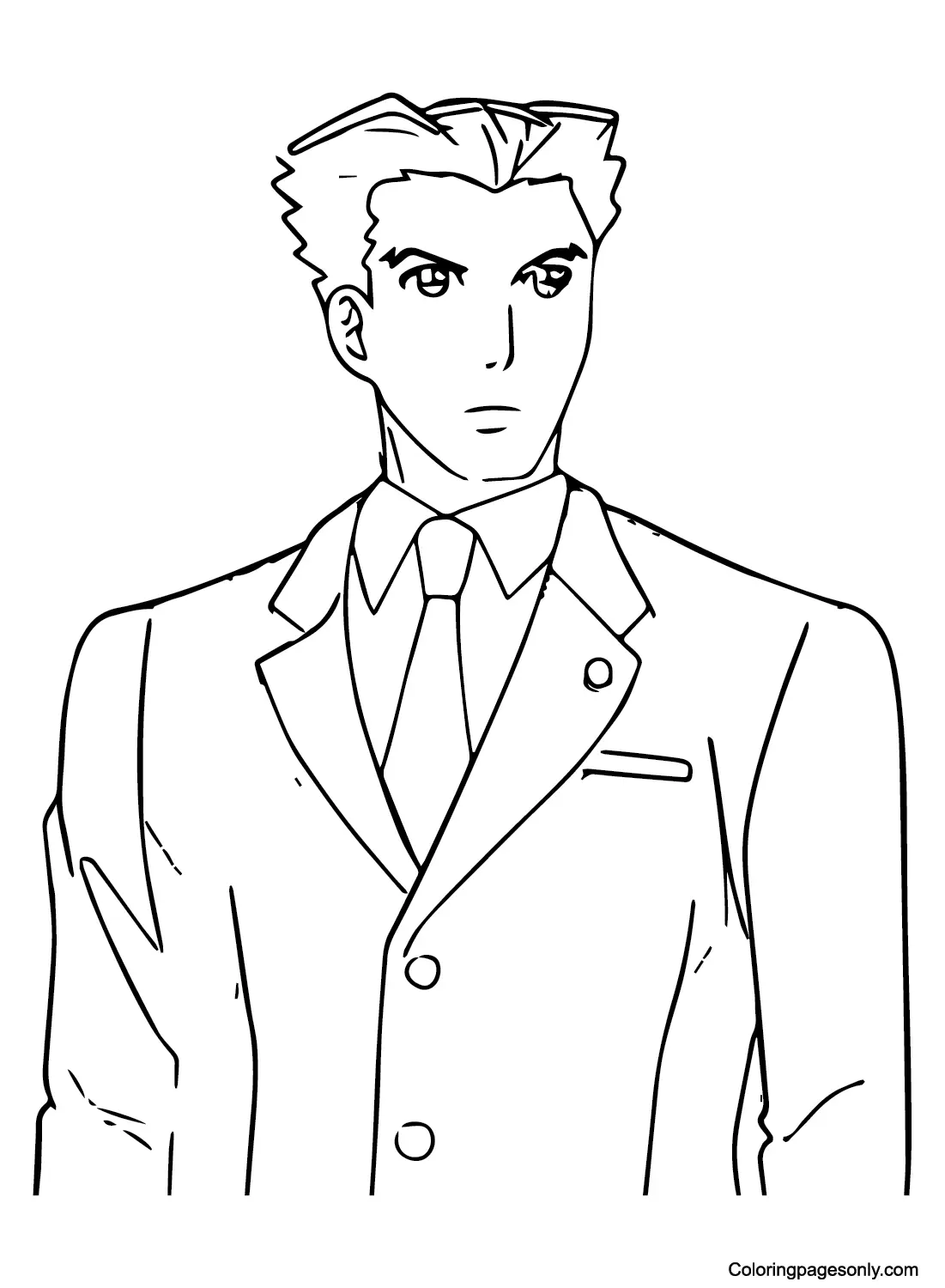 Ace Attorney Coloring Pages 17