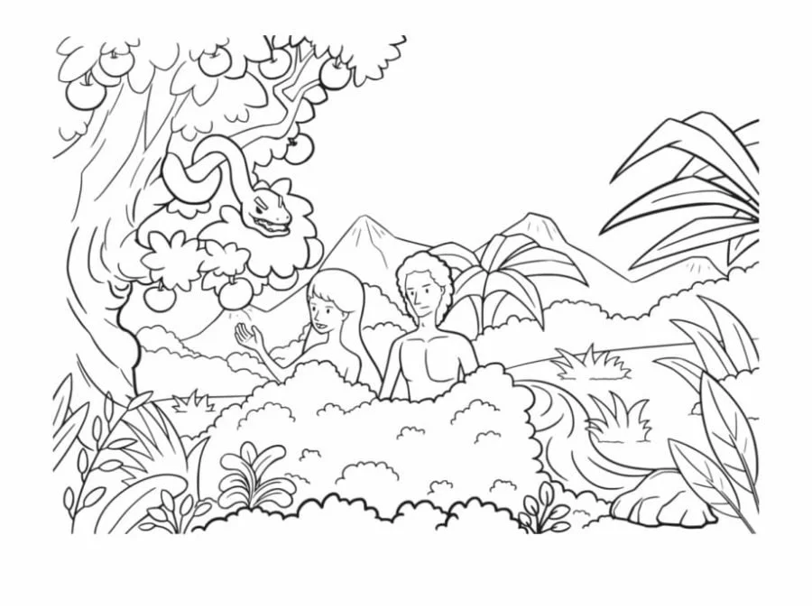 Desenhos de Adao E Eva Para Colorir 102