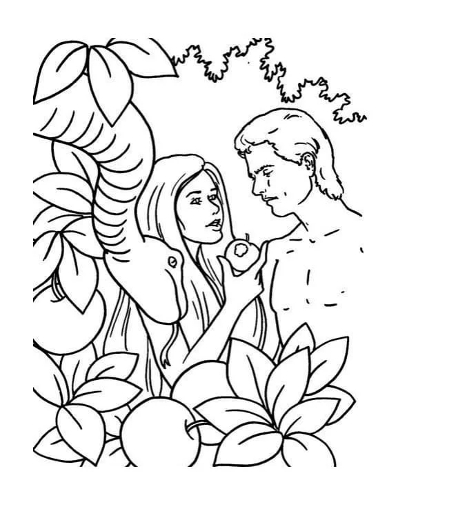 Desenhos de Adao E Eva Para Colorir 32