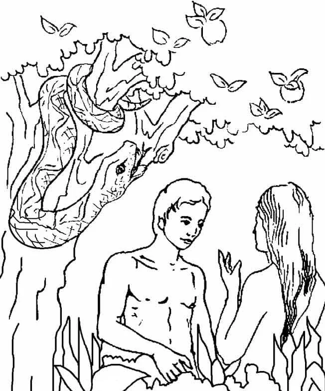 Desenhos de Adao E Eva Para Colorir 37