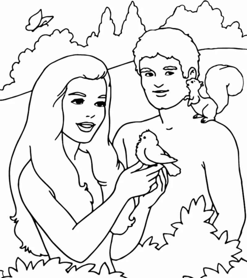Desenhos de Adao E Eva Para Colorir 41
