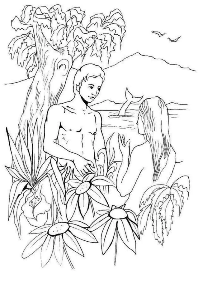 Desenhos de Adao E Eva Para Colorir 52