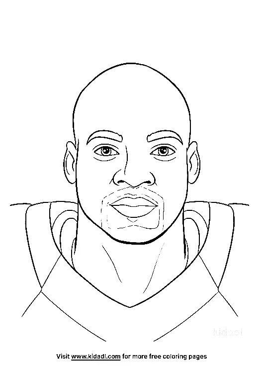 Desenhos de Adrian Peterson Para Colorir 7