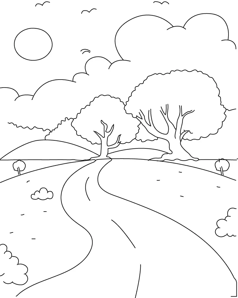Ausmalbilder für Erwachsene Landschaft 11