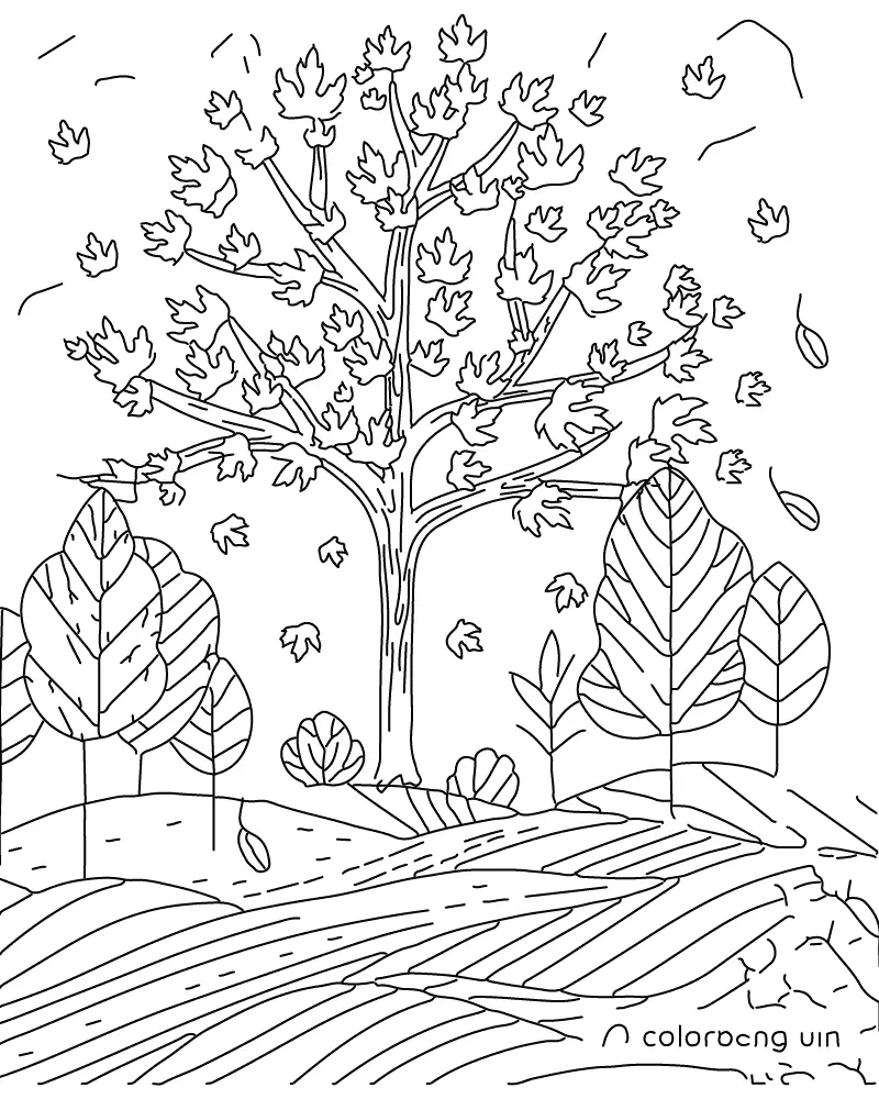 Ausmalbilder für Erwachsene Landschaft 12