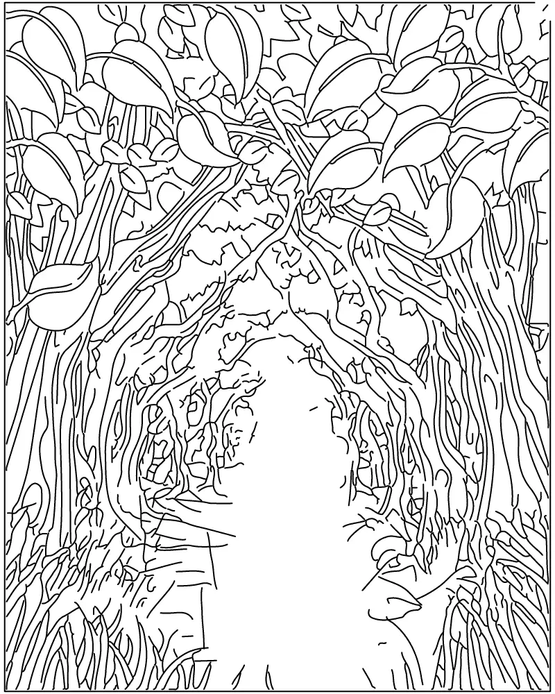Ausmalbilder für Erwachsene Landschaft 6