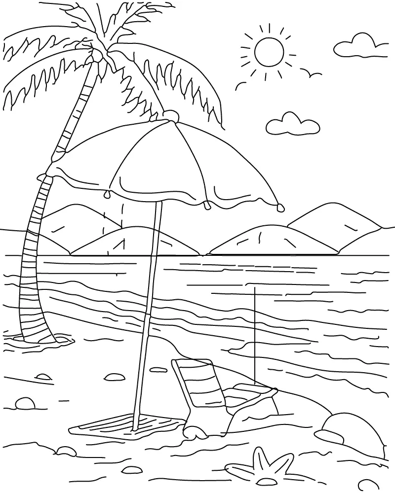 Ausmalbilder für Erwachsene Landschaft 7