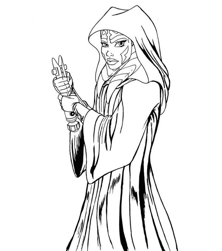 Desenhos de Ahsoka Para Colorir 1