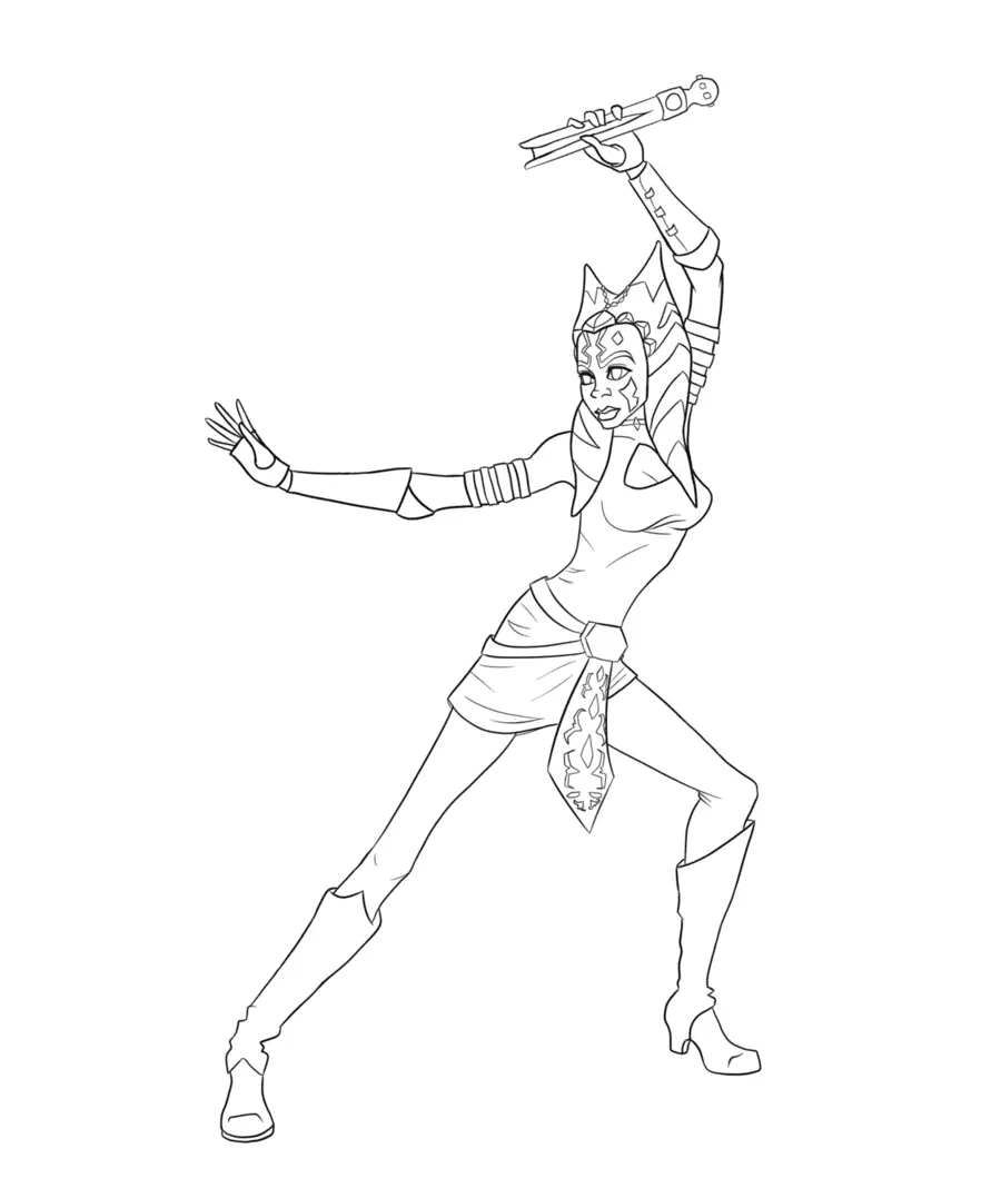 Desenhos de Ahsoka Para Colorir 15