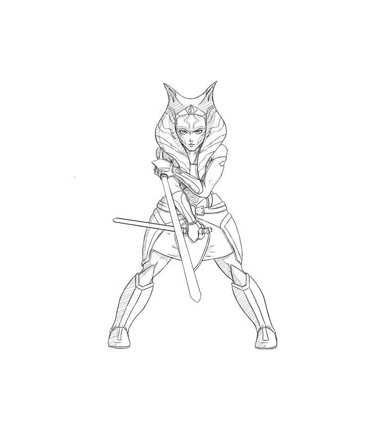 Desenhos de Ahsoka Para Colorir 27