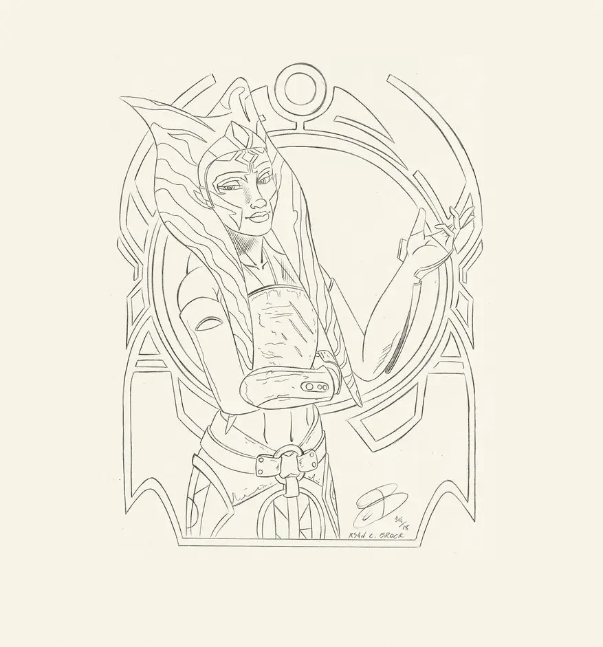 Desenhos de Ahsoka Para Colorir 29