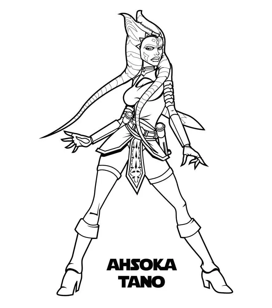 Desenhos de Ahsoka Para Colorir 3