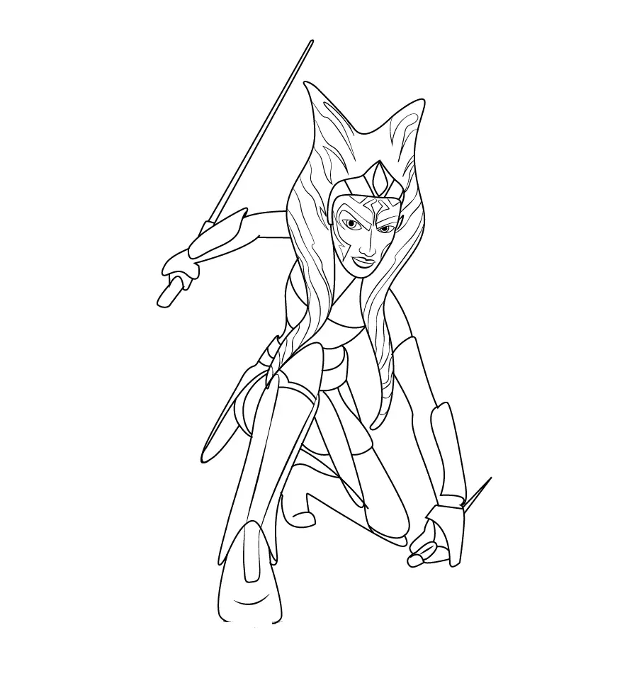 Desenhos de Ahsoka Para Colorir 7