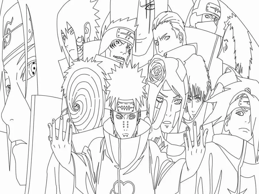 Akatsuki Coloring Pages 15