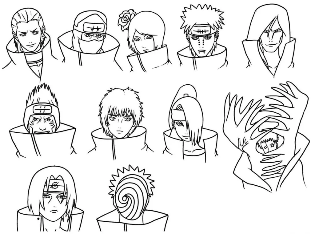 Akatsuki Coloring Pages 58