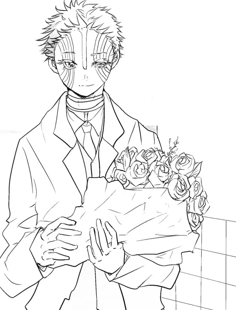 Desenhos de Akaza Para Colorir