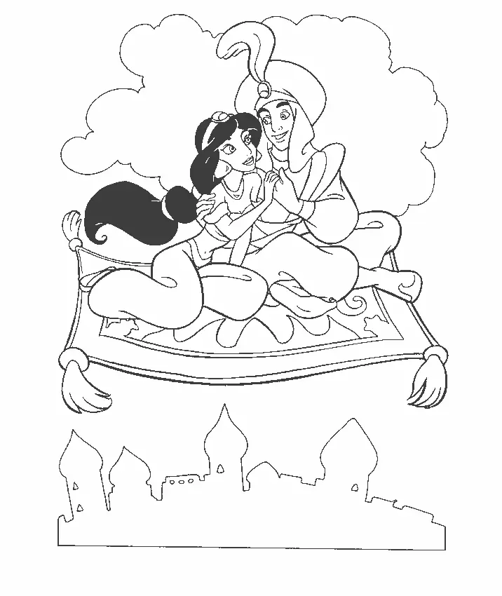 Aladdin Para Colorear 30