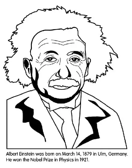Albert Einstein Pginas para colorear 11