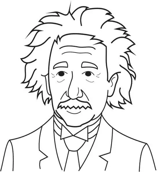 Albert Einstein Pginas para colorear 3