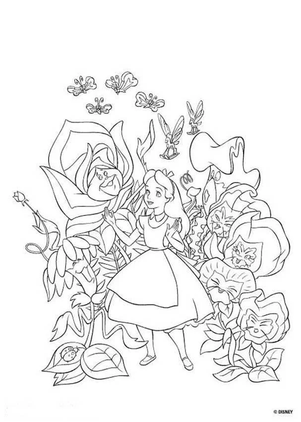 Alice im Wunderland Ausmalbilder 1