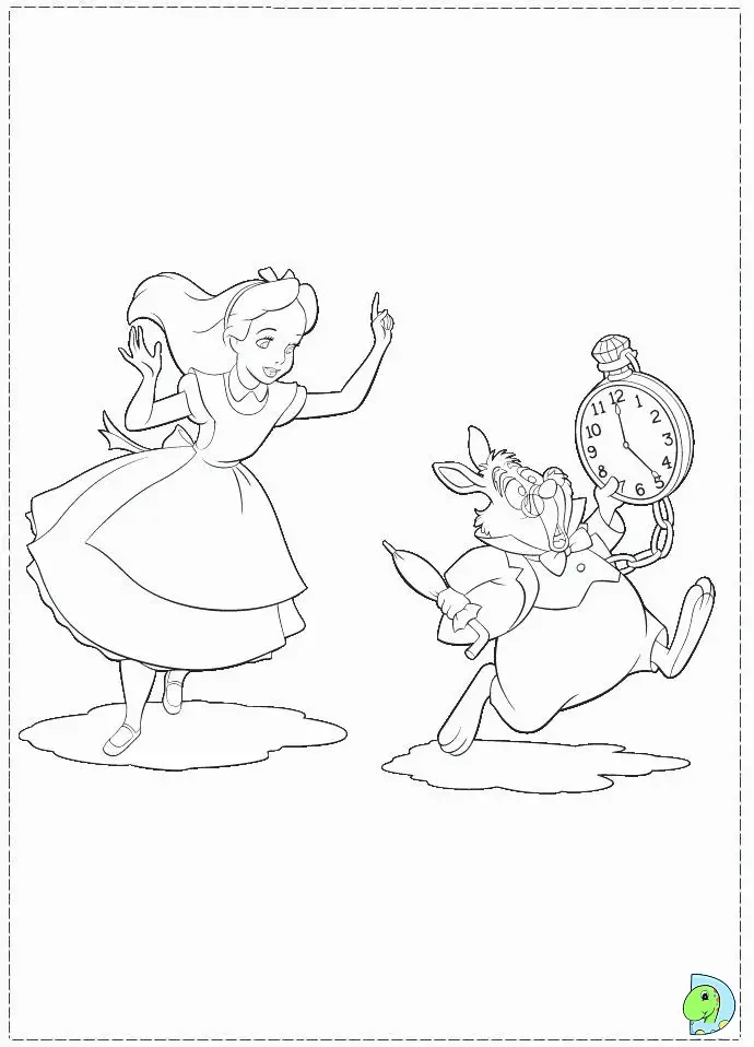 Alice im Wunderland Ausmalbilder 34