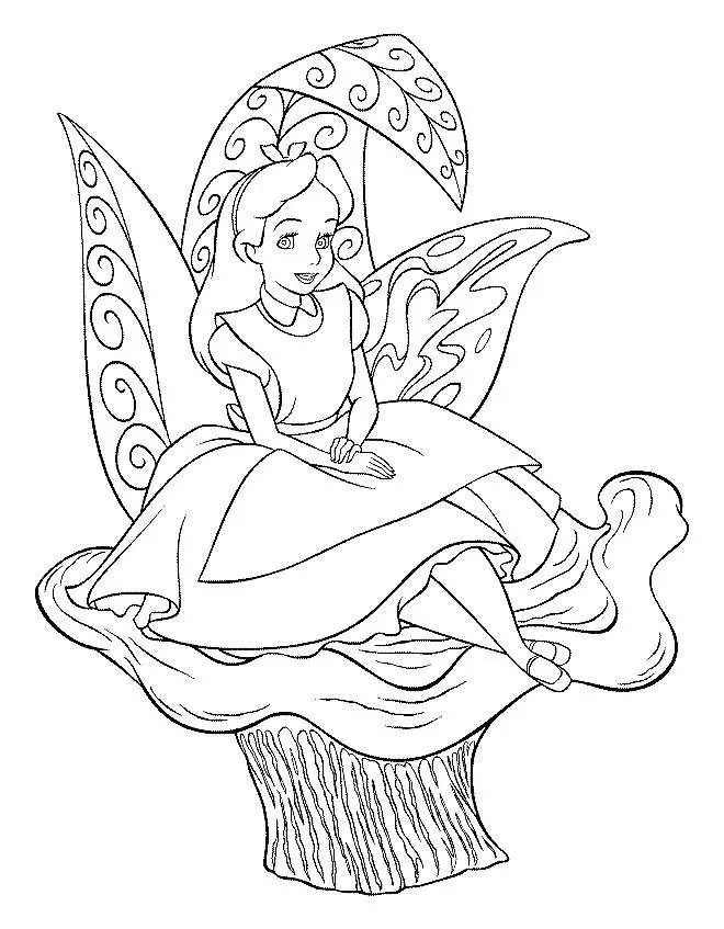 Alice im Wunderland Ausmalbilder 4