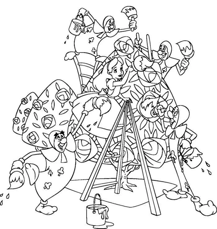 Alice im Wunderland Ausmalbilder 44