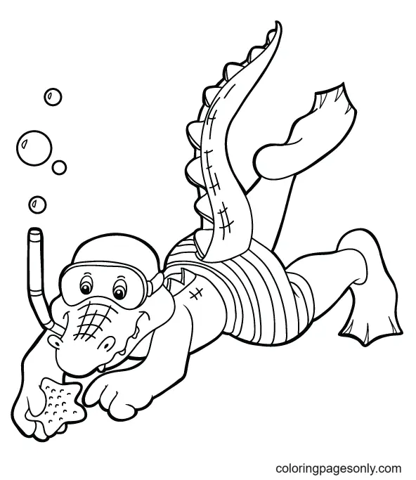 Alligator Coloring Pages 23