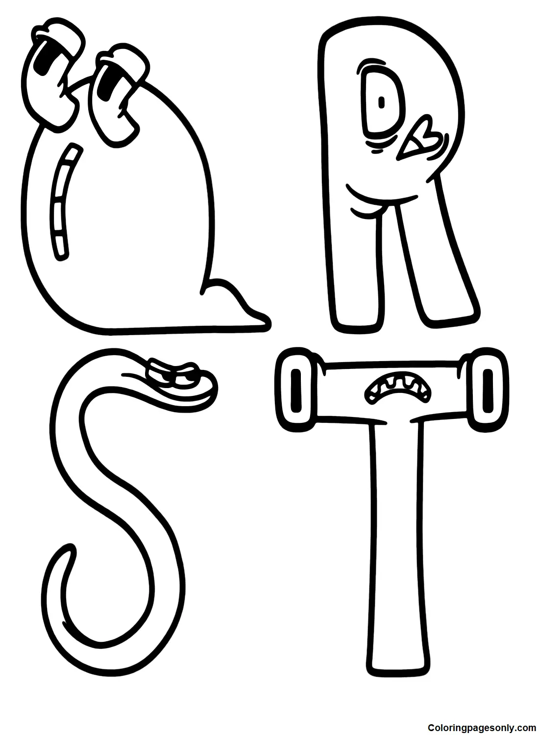 Alphabet Lore Coloring Pages 11