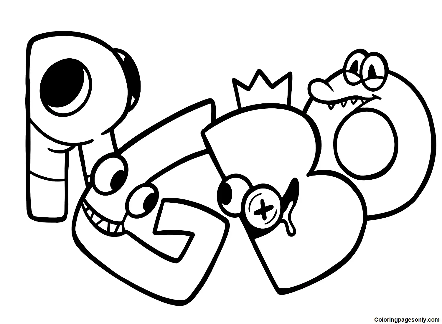 Alphabet Lore Coloring Pages 19
