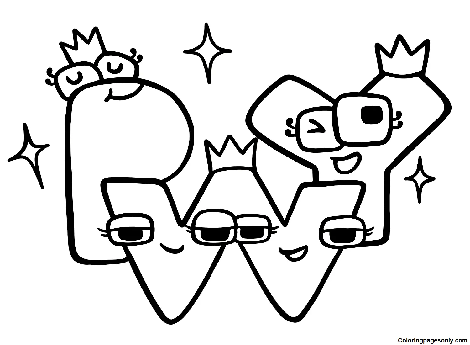 Alphabet Lore Coloring Pages 24