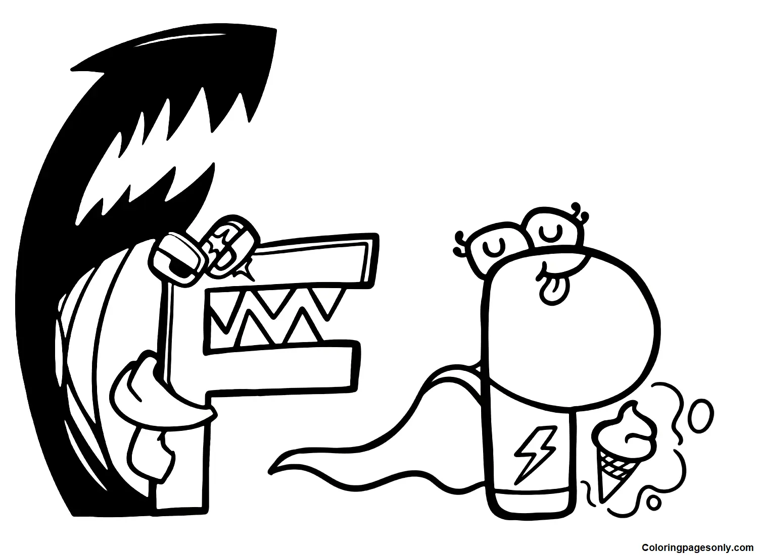 Alphabet Lore Coloring Pages 37