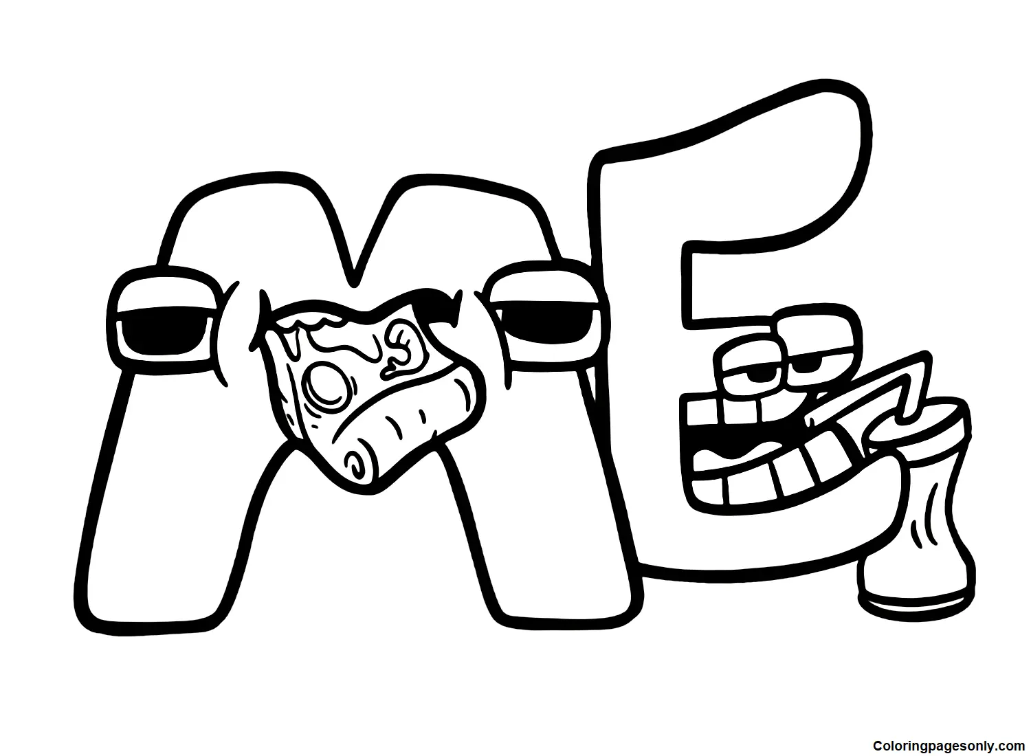Alphabet Lore Coloring Pages 48