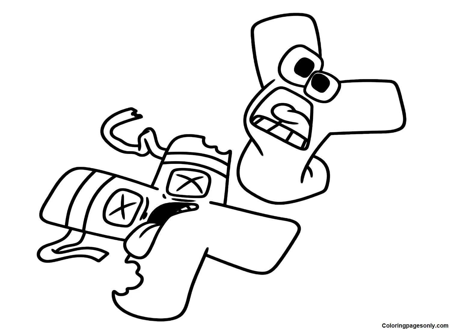 Alphabet Lore Coloring Pages 7