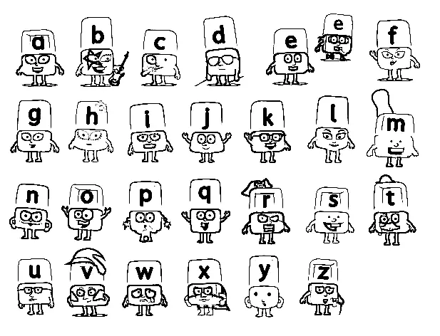 Alphablocks Coloring Pages 1