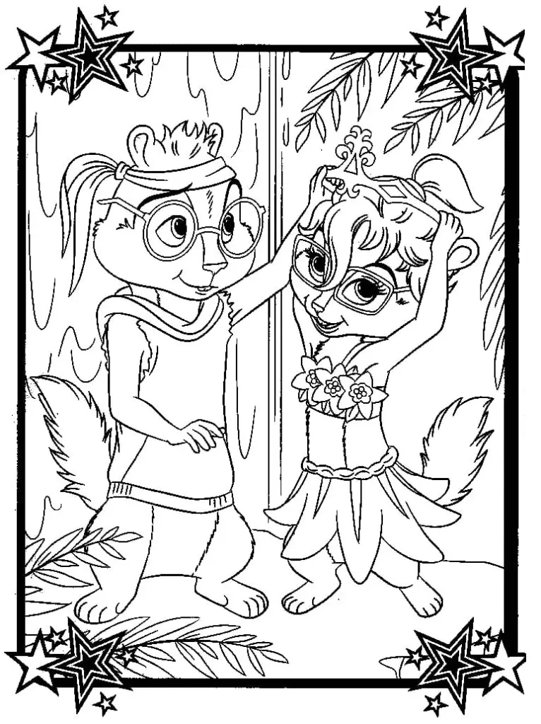 Desenhos de Alvin e os Esquilos Para Colorir 12