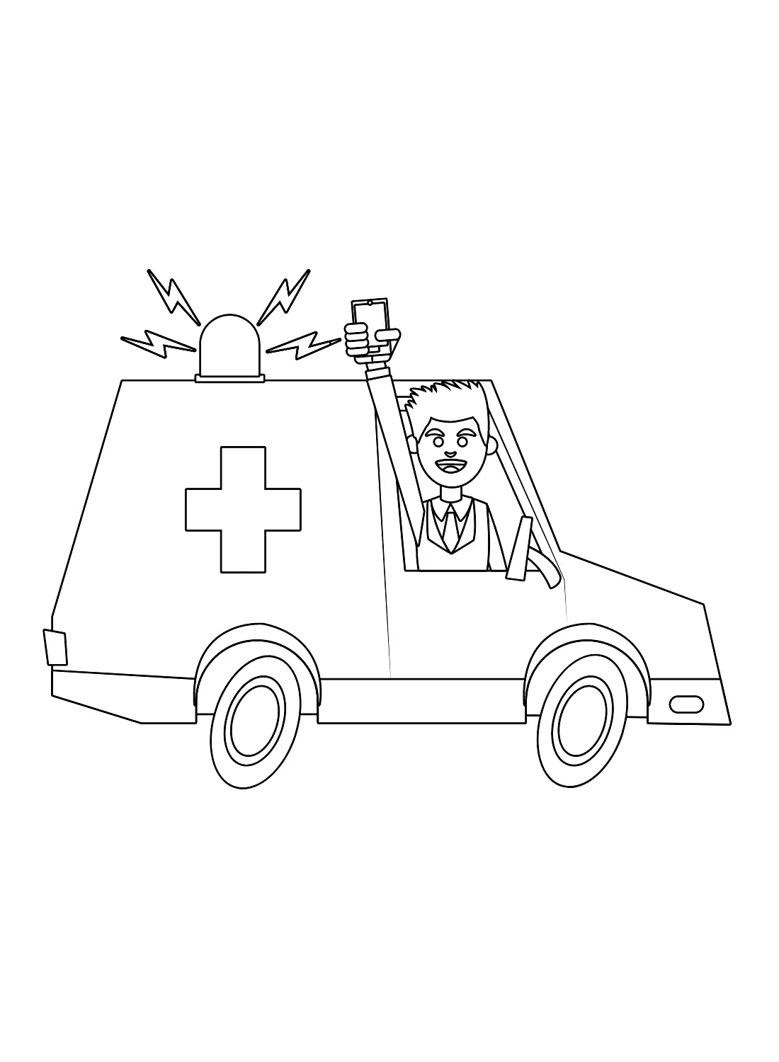 Desenhos de Ambulancia Para Colorir 35