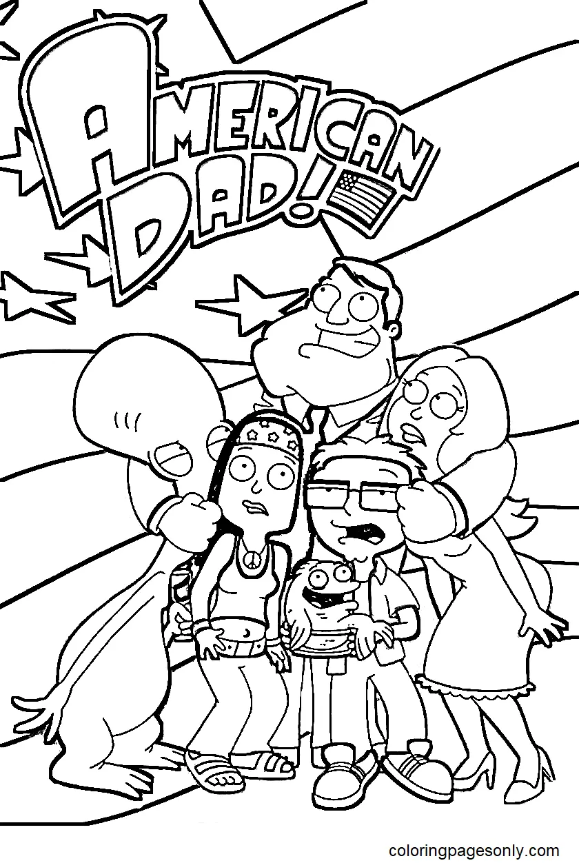 American Dad Coloring Pages 8