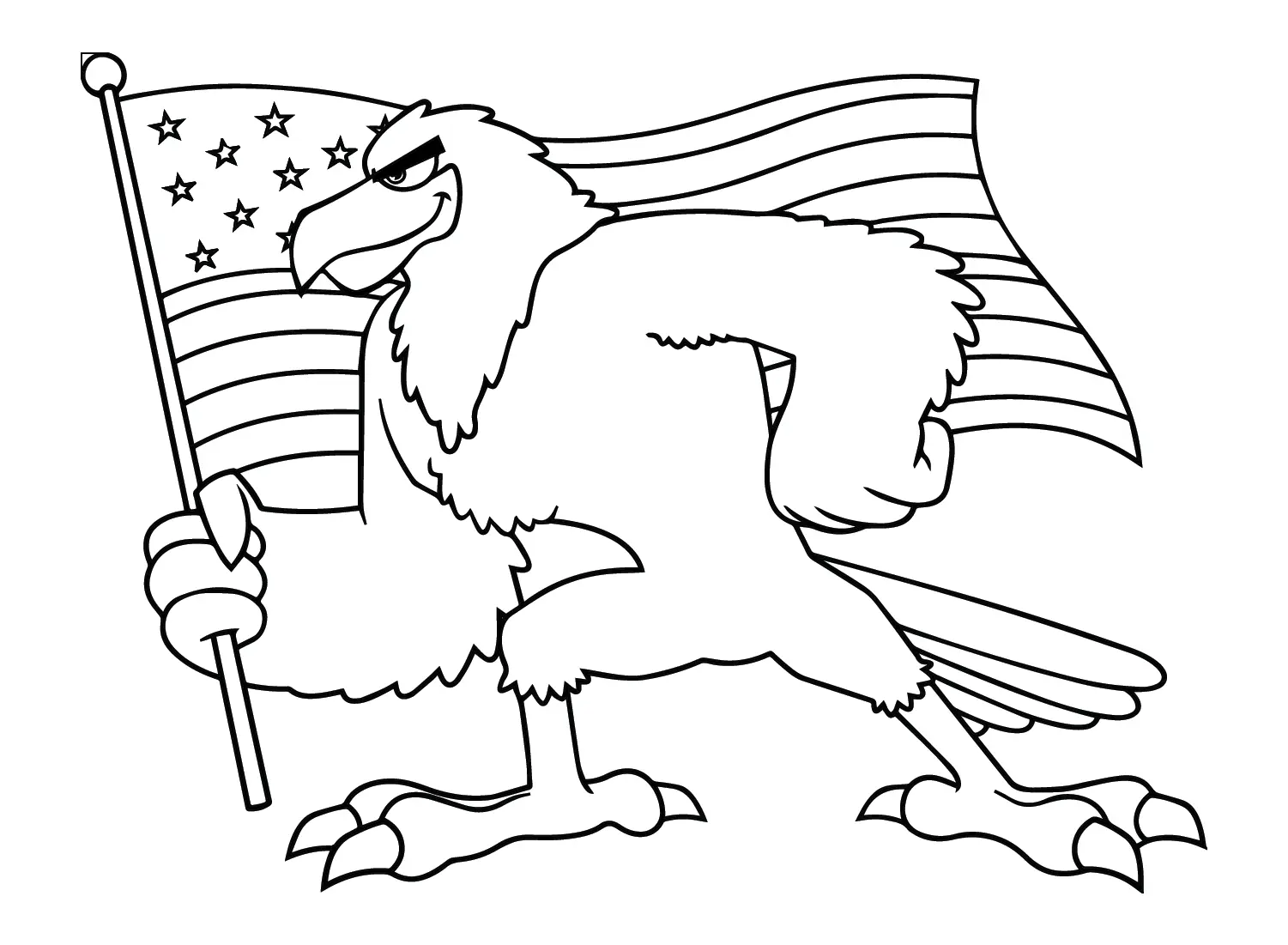 American Flag Coloring Pages 1